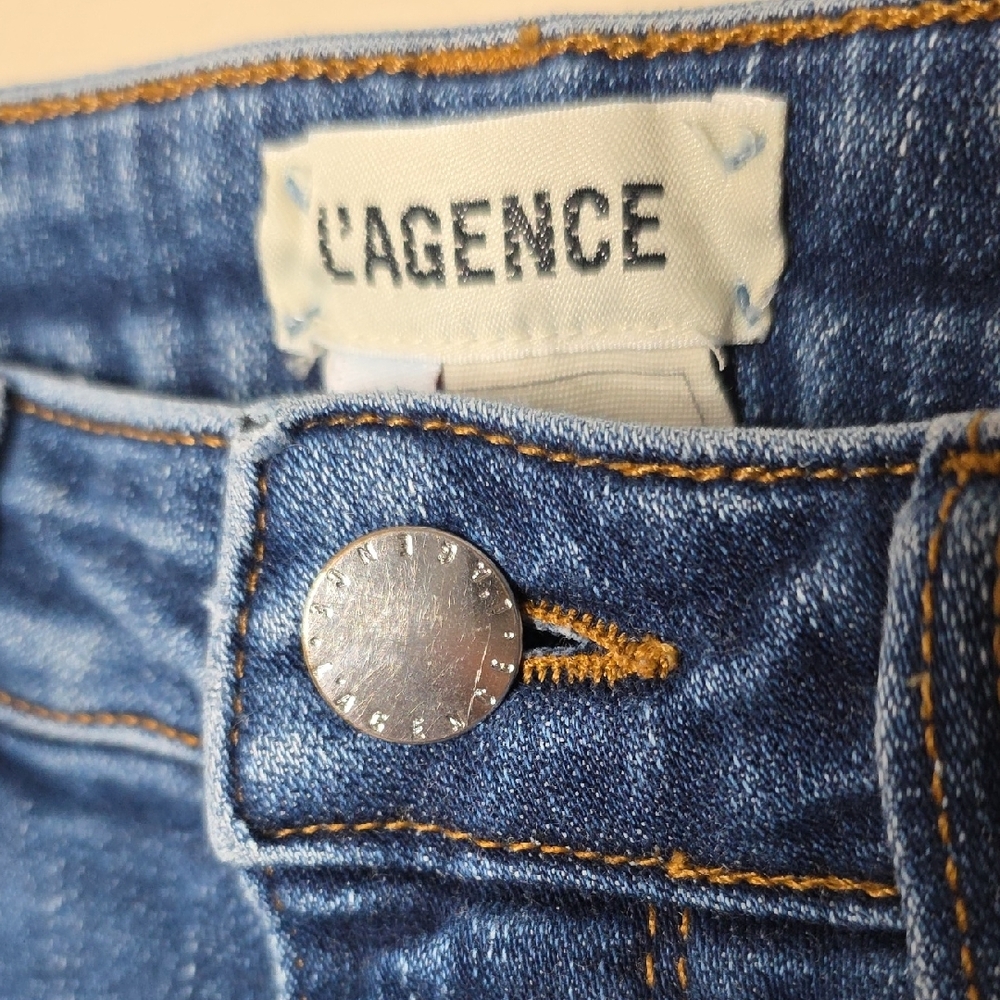 L'AGENCE Marguerite High Rise Skinny Jeans Dark Blue Tuscan Wash Womens Size 27 - Picture 8 of 14